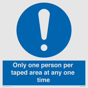 MP6184: Only one person per taped area at any one time