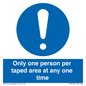 MP6184: Only one person per taped area at any one time