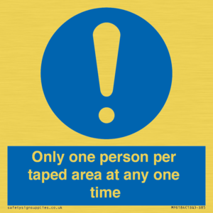 MP6184: Only one person per taped area at any one time