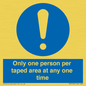 MP6184: Only one person per taped area at any one time