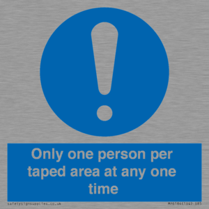 MP6184: Only one person per taped area at any one time