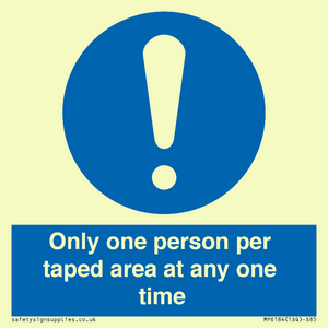 MP6184: Only one person per taped area at any one time