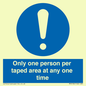 MP6184: Only one person per taped area at any one time