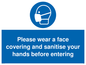 MP6185: Please wear a face covering and sanitise your hands before entering