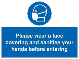 MP6185: Please wear a face covering and sanitise your hands before entering