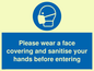 MP6185: Please wear a face covering and sanitise your hands before entering