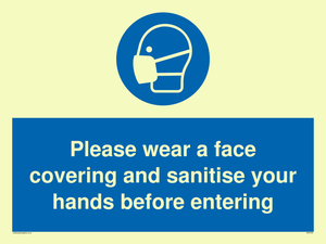 MP6185: Please wear a face covering and sanitise your hands before entering