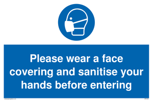 MP6185: Please wear a face covering and sanitise your hands before entering