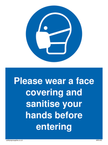 MP6185: Please wear a face covering and sanitise your hands before entering