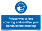 MP6185: Please wear a face covering and sanitise your hands before entering