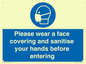 MP6185: Please wear a face covering and sanitise your hands before entering