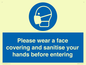 MP6185: Please wear a face covering and sanitise your hands before entering