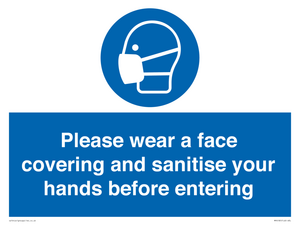 MP6185: Please wear a face covering and sanitise your hands before entering