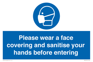 MP6185: Please wear a face covering and sanitise your hands before entering