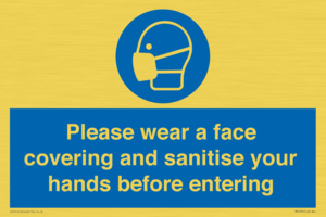 MP6185: Please wear a face covering and sanitise your hands before entering