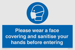 MP6185: Please wear a face covering and sanitise your hands before entering