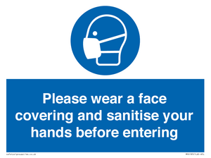 MP6185: Please wear a face covering and sanitise your hands before entering