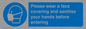 MP6185: Please wear a face covering and sanitise your hands before entering