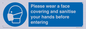 MP6185: Please wear a face covering and sanitise your hands before entering