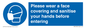 MP6185: Please wear a face covering and sanitise your hands before entering