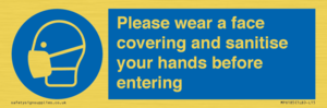 MP6185: Please wear a face covering and sanitise your hands before entering