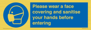 MP6185: Please wear a face covering and sanitise your hands before entering
