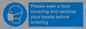MP6185: Please wear a face covering and sanitise your hands before entering