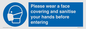 MP6185: Please wear a face covering and sanitise your hands before entering