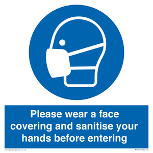 MP6185: Please wear a face covering and sanitise your hands before entering