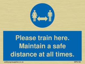 MP6190: Please train here. Maintain a safe distance at all times.