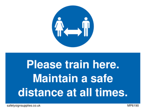 MP6190: Please train here. Maintain a safe distance at all times.