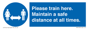 MP6190: Please train here. Maintain a safe distance at all times.