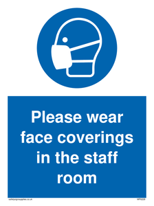 MP6228: Please wear face coverings in the staff room