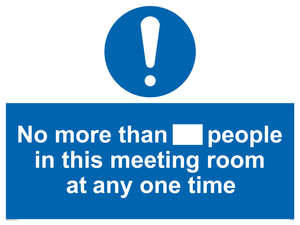 MP6254: No more than xxx people in this meeting room at any one time