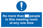 MP6254: No more than xxx people in this meeting room at any one time