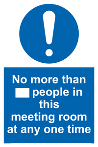 MP6254: No more than xxx people in this meeting room at any one time