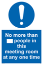 MP6254: No more than xxx people in this meeting room at any one time