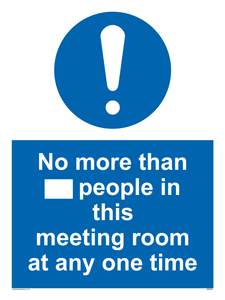 MP6254: No more than xxx people in this meeting room at any one time