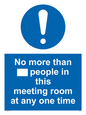 MP6254: No more than xxx people in this meeting room at any one time