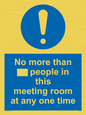 MP6254: No more than xxx people in this meeting room at any one time