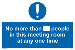 MP6254: No more than xxx people in this meeting room at any one time