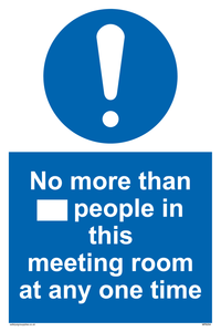 MP6254: No more than xxx people in this meeting room at any one time