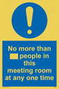MP6254: No more than xxx people in this meeting room at any one time