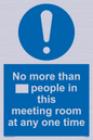 MP6254: No more than xxx people in this meeting room at any one time