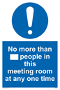 MP6254: No more than xxx people in this meeting room at any one time