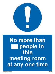 MP6254: No more than xxx people in this meeting room at any one time