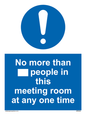 MP6254: No more than xxx people in this meeting room at any one time