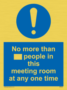 MP6254: No more than xxx people in this meeting room at any one time