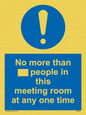 MP6254: No more than xxx people in this meeting room at any one time
