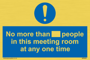 MP6254: No more than xxx people in this meeting room at any one time